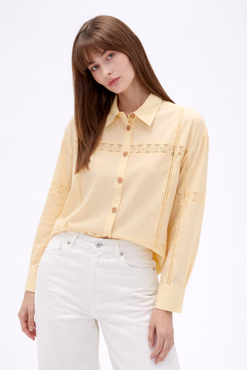 Camisa Agreica Amarillo Palido