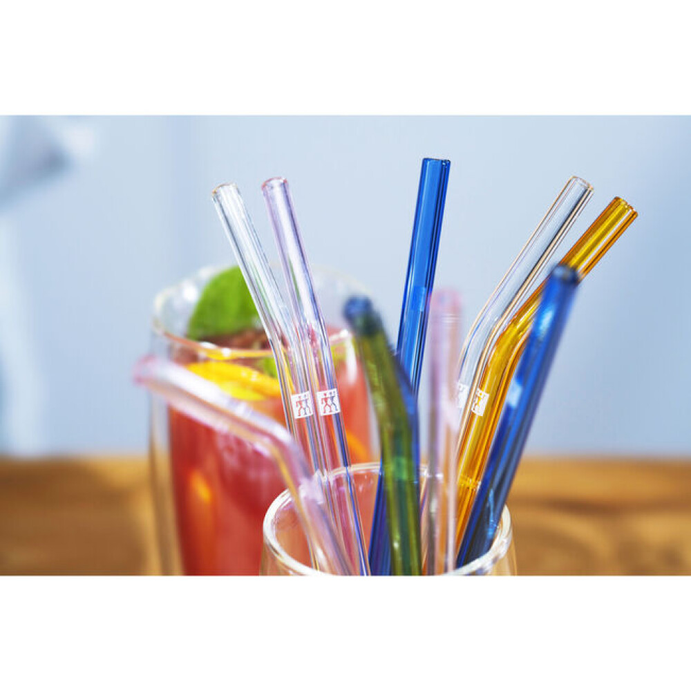 ZWILLING PAJITAS VIDRIO DE COLORES CURVAS X4 ZWILLING PAJITAS VIDRIO DE COLORES CURVAS X4
