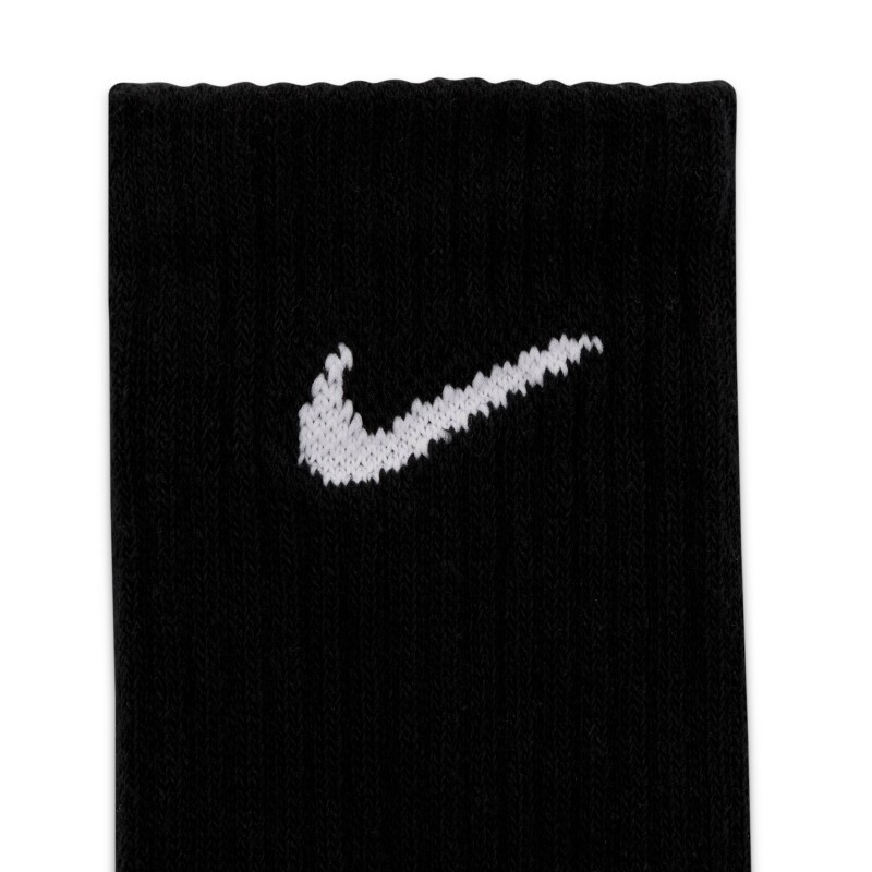 Medias Nk Everyday Ltwt Crew 3-Pack de Hombre Negro