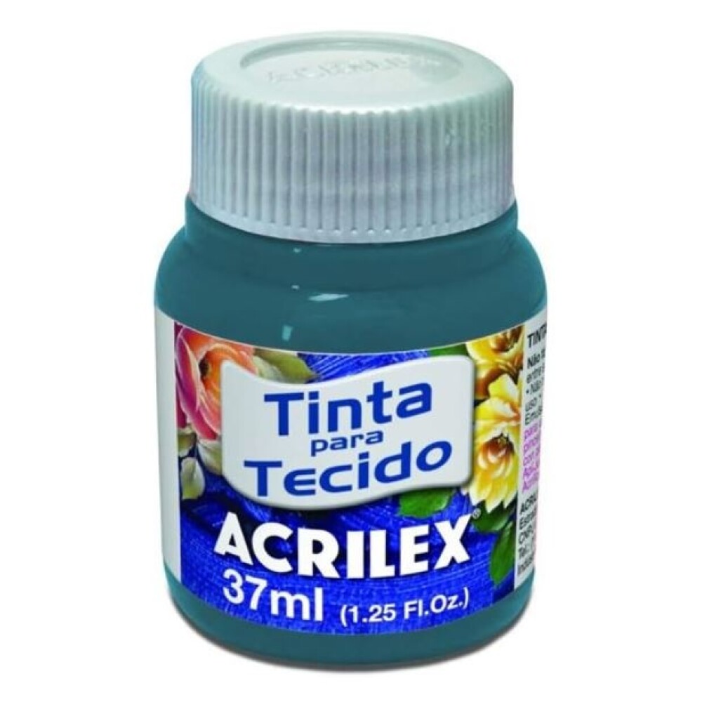 Pintura Para Tela 37 Ml. 803 Acqua Marina Acrilex #PINTURA PARA TELA ACRILEX 37 ML. 803 ACQUA MARINA
