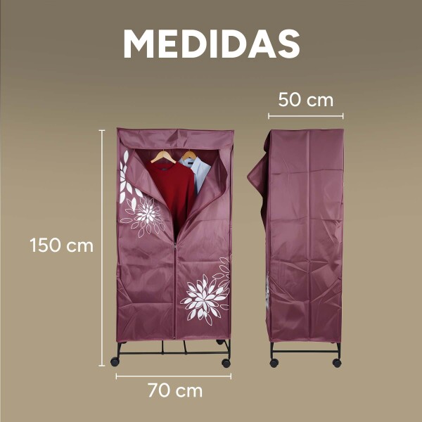 Seca Ropas De Bolsa Secador Colgar Ropa Secarropa 15kg Variante Color Bordo con Ruedas