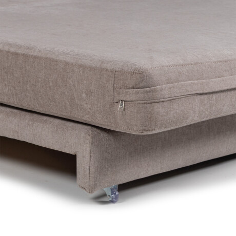 Sofá Cama Niki - Con mesa - Tela Microfibra 10287 (Tostado)