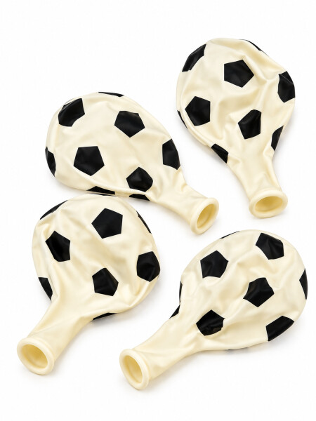 GLOBOS FUTBOL PACK X10 12 PULGADAS BLANCO.