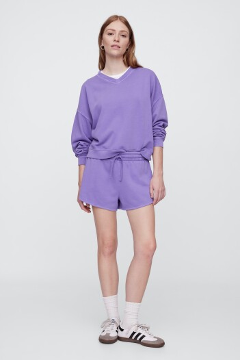 Short Sin Felpa Mujer Purple Loganberry