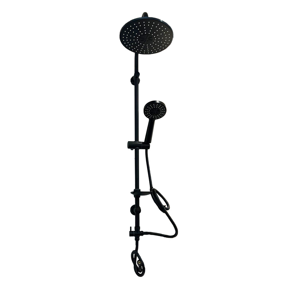 BARRAL CON DUCHA EXTERIOR MODELO CANDIA COLOR NEGRO Barral Con Ducha Exterior Modelo Candia Color Negro
