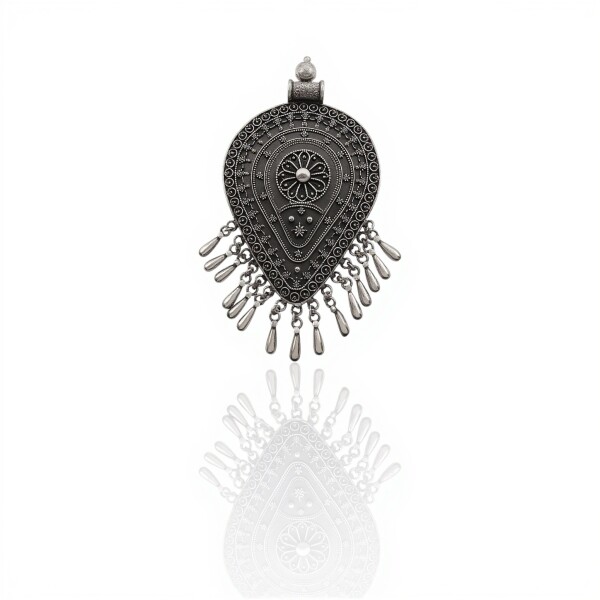 Dije hoja Hindu - Plata Tailandesa 925-Sin piedra-CP4585 sinpiedra