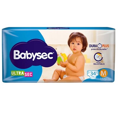 Pañales Babysec Ultra Talle M 34 Uds. Pañales Babysec Ultra Talle M 34 Uds.
