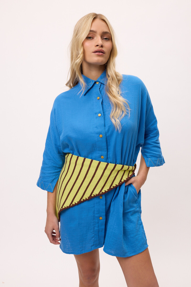 Vestido Roda Azul