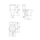 INODORO PARA MOCHILA LINEA ANDINA BLANCO LOZA SANITARIA BAÑO 000