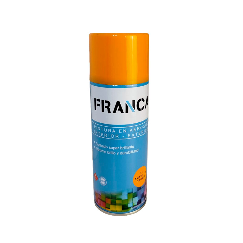 Pintura Aerosol Franca Amarillo Brillante 400ml Pintura Aerosol Franca Amarillo Brillante 400ml