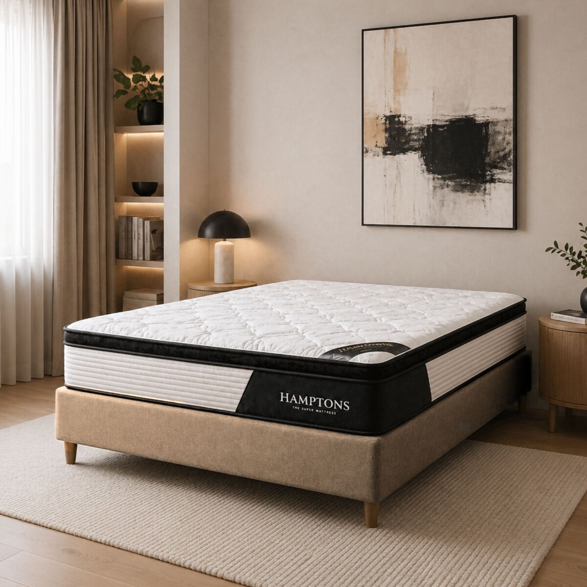 Sommier Queen Hamptons Cobalt Smart Box - Beige 