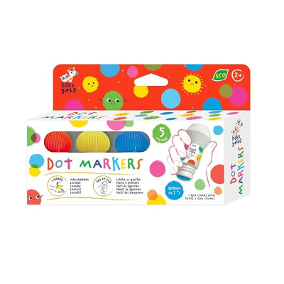 Marcadores de puntos Hakuyoka 5 colores Vibrante