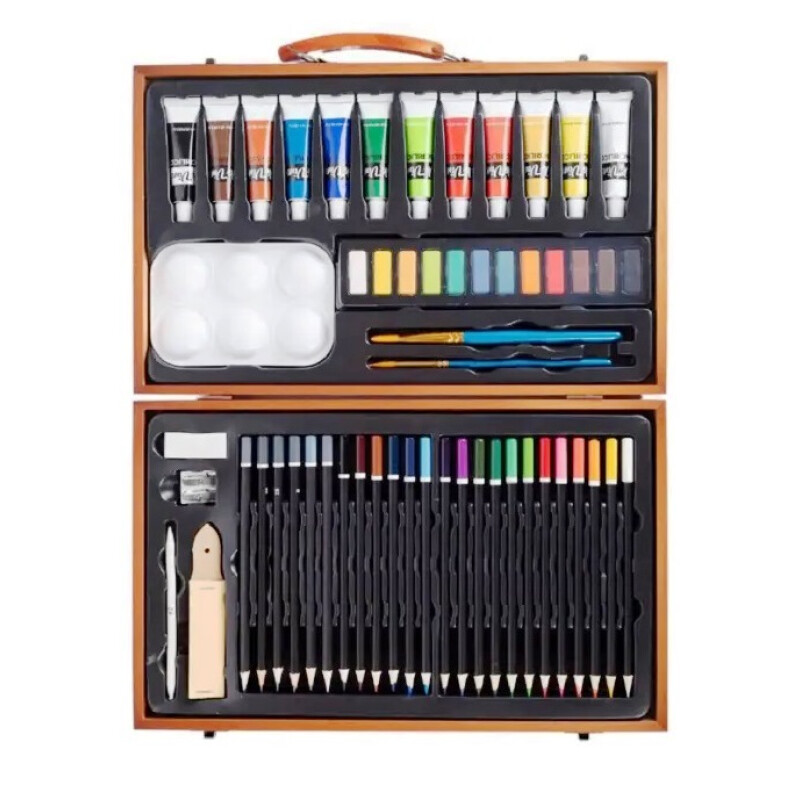 Valija Artística de madera "DA VINCI" Set de arte para técnicas mixtas Valija Artística de madera "DA VINCI" Set de arte para técnicas mixtas