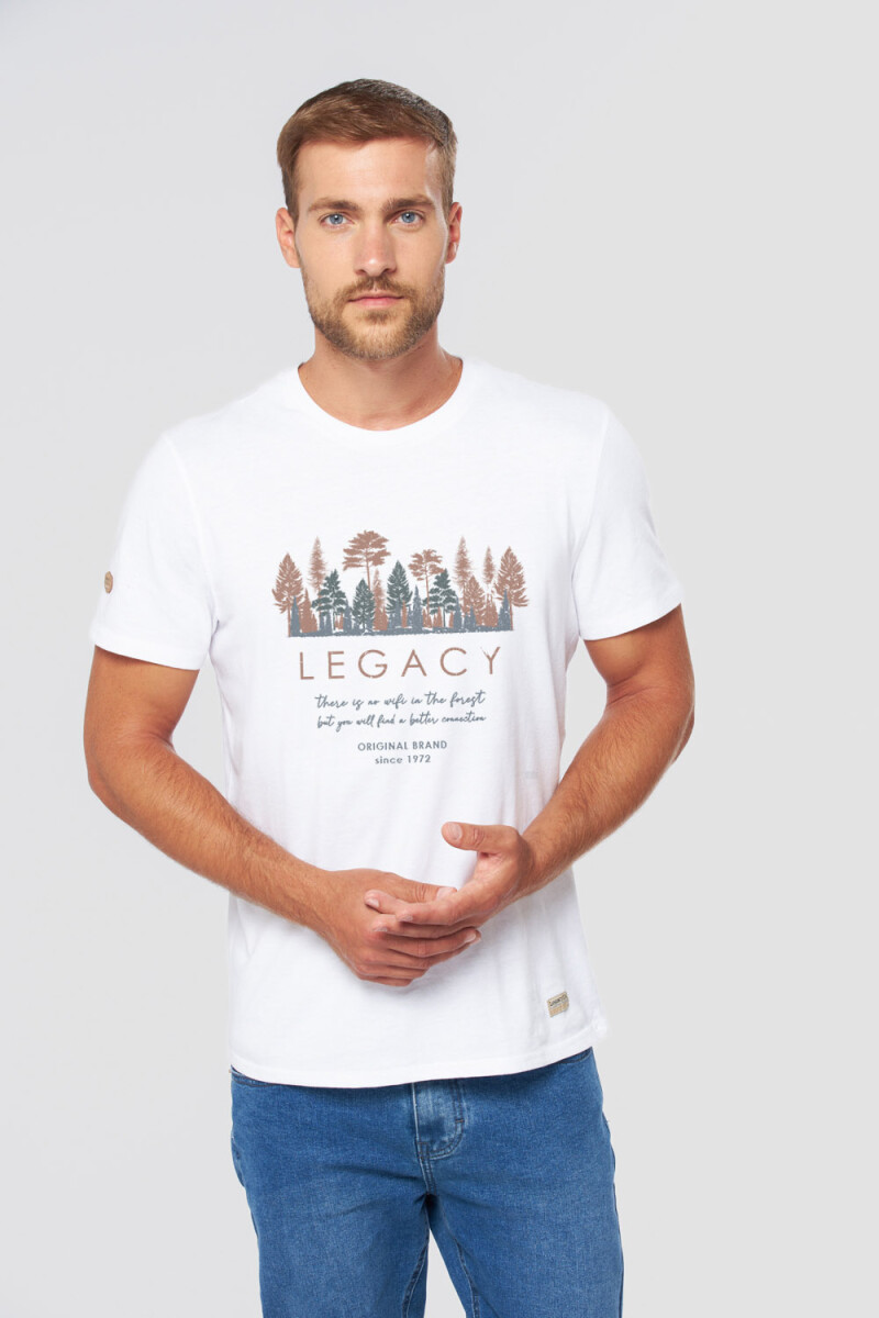 REMERA ESTAMPADA MANGA CORTA - Blanco 