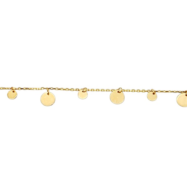 Pulsera Discos -Oro bajo-Sin piedra-PU8076 sinpiedra