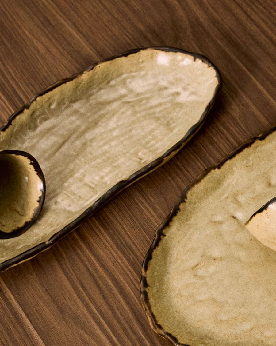 Bandeja Abela de cerámica marrón Bandeja Abela de cerámica marrón