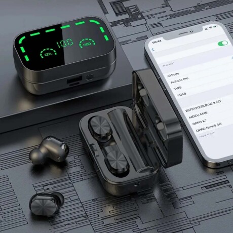 Auriculares YD05 Bluetooth Inalámbricos Recargables Táctiles Negro