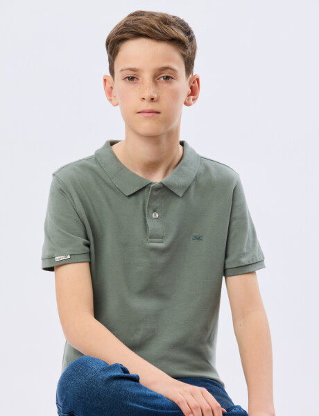 REMERA POLO DE ALGODÓN PIQUÉ Verdecla