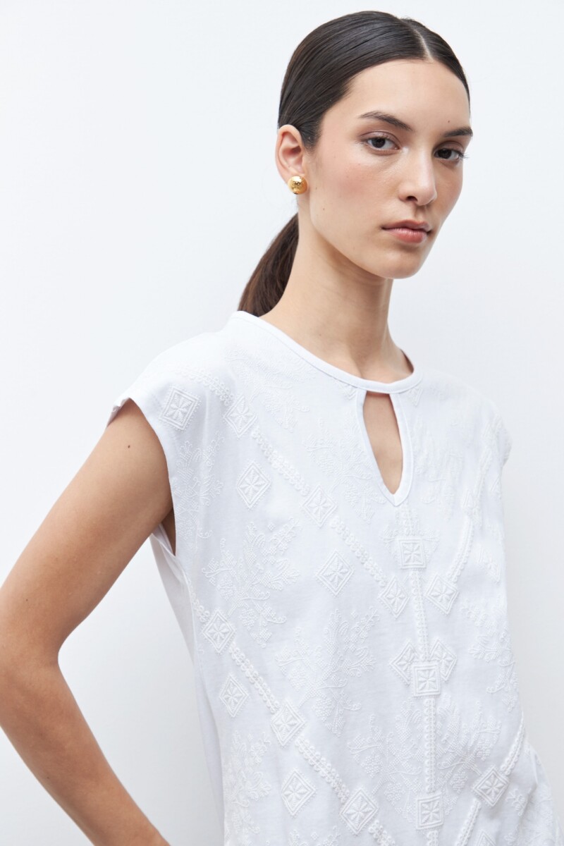 Remera estampada blanco