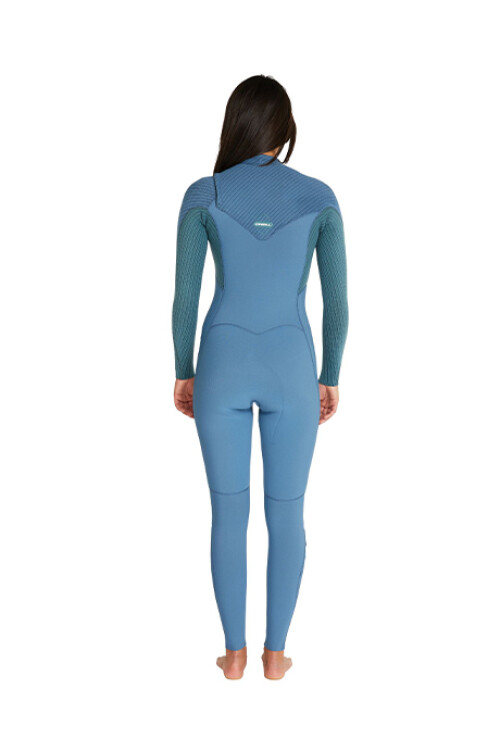 Hyperfreak Dama 4/3+ mm - Chest Zip Full Wetsuit Celeste