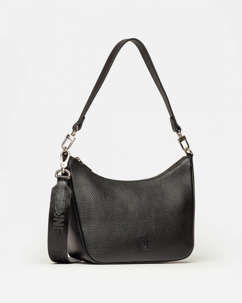 Bandolera Venice en cuero graneado Negro