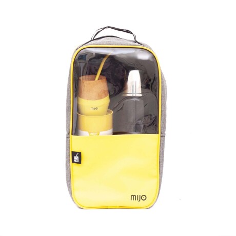 Bolso matero Gris con amarillo Sc