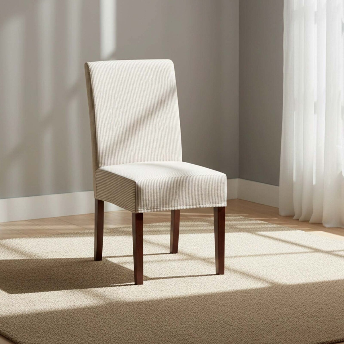 FUNDA PARA SILLA - SETX2 - TELA NATURAL-BEIGE LIA 