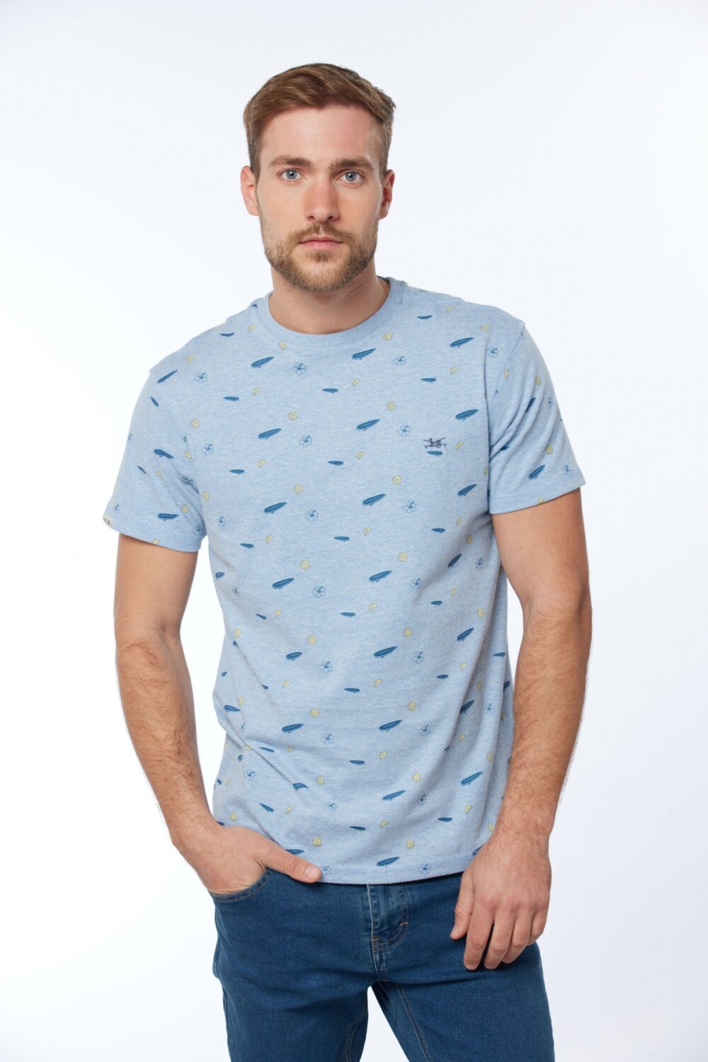 REMERA ESTAMPADA Azul