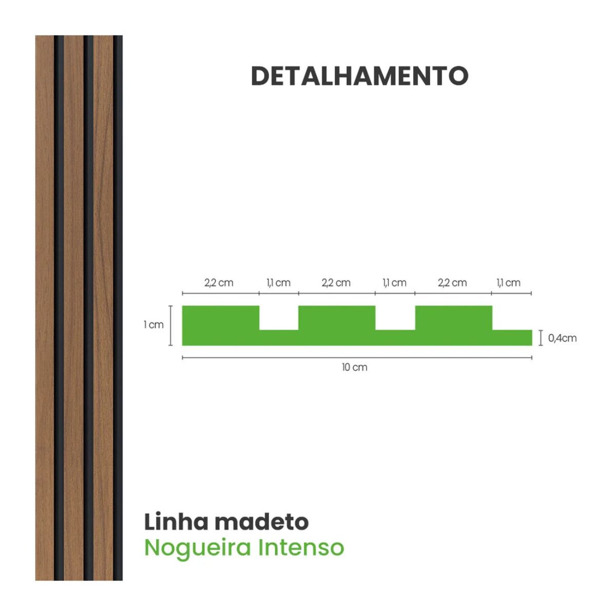 Revestimiento Autoadhesivo Ranurado Linea Urban Nogueira 