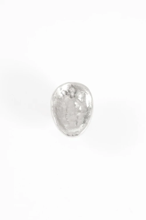 Anillo ajustable irregular plateado