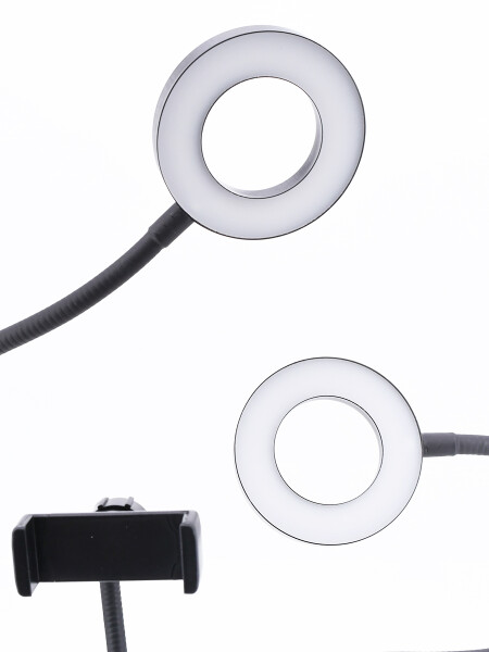 SOPORTE PARA CELULAR DOBLE ARO LUZ BLANCO