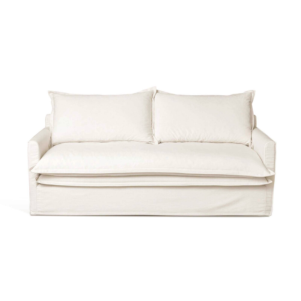 SOFA 3 CUERPOS TELA-PREMIUM BLANCO ALASKA