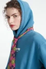 W' Hooded Ink Bleed Sweat Azul