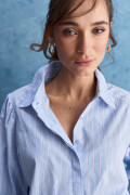 CAMISA ALONDRA Blanco/Celeste