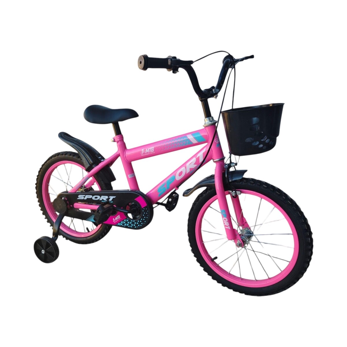 Bicicleta Infantil Sport P26302 Rod 16 Canasto y Parrilla - ROSA 