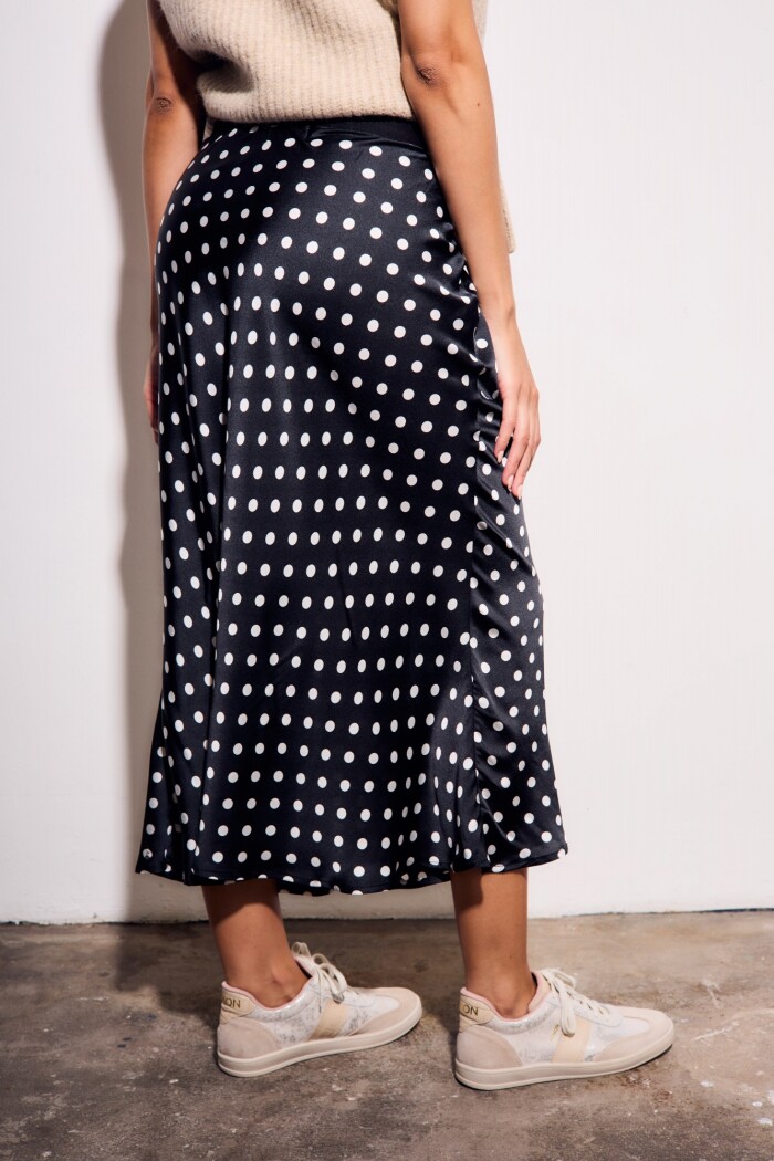 Falda Lunares Negro