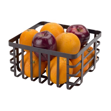 Cesto Frutero en Acero Organizador Multiuso de Cocina Hogar Negro