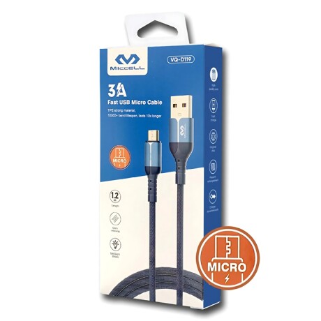 Cable USB a micro USB 1.2 carga rápida Corner - 1 unidad Cable USB a micro USB 1.2 carga rápida Corner - 1 unidad