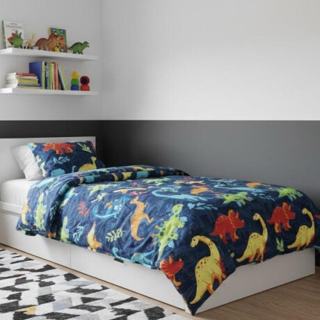 Acolchado Infantil DINOSAURIO AZUL Red Flex 1 Plaza Queen – Abrigo, suavidad y confort Acolchado Infantil DINOSAURIO AZUL Red Flex 1 Plaza Queen – Abrigo, suavidad y confort
