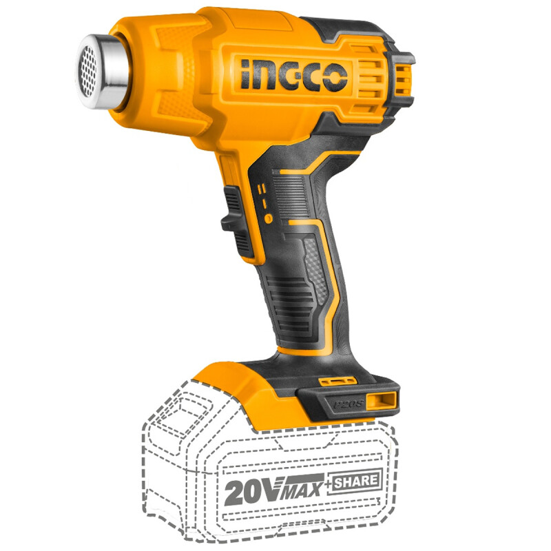 PISTOLA DE CALOR 20 V P20S 550ºC C/ACCESORIOS HGLI2002 PISTOLA DE CALOR 20 V P20S 550ºC C/ACCESORIOS HGLI2002