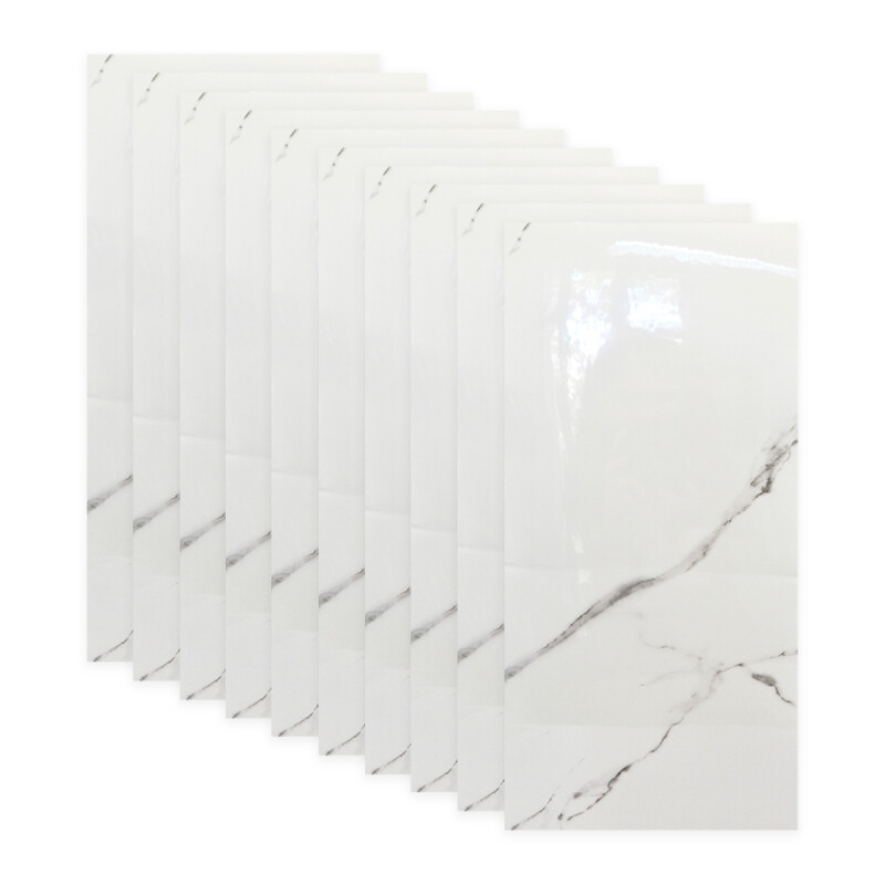 Set x10 placas autoadhesivas 30cm x 60cm x 2.2mm MARMOL BLANCO