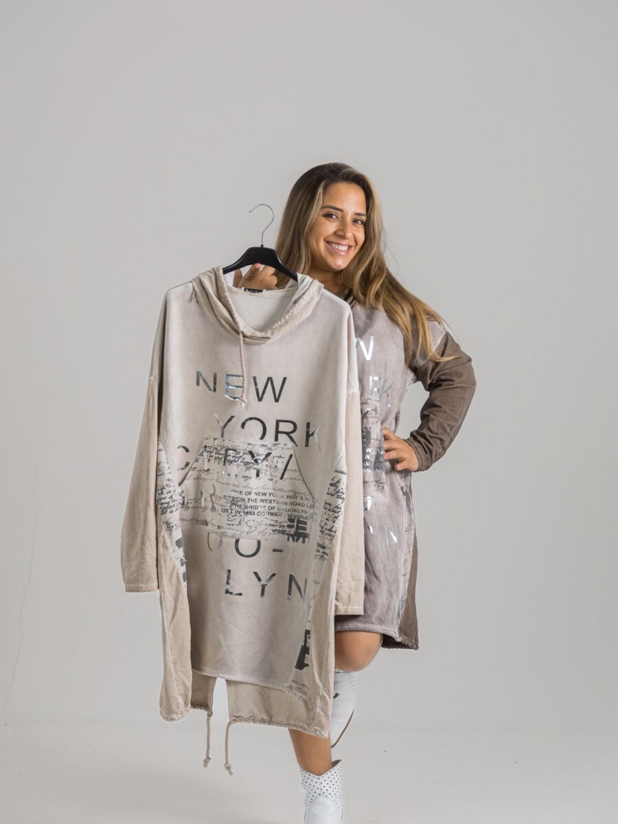 Vestido gamuza estampado MÍA Arena