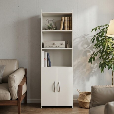 Biblioteca con puertas Blanco