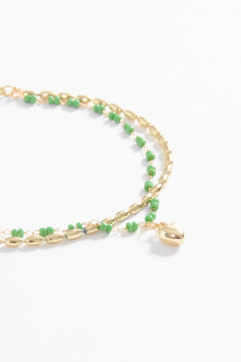 Pulsera dije cora detalles dorado