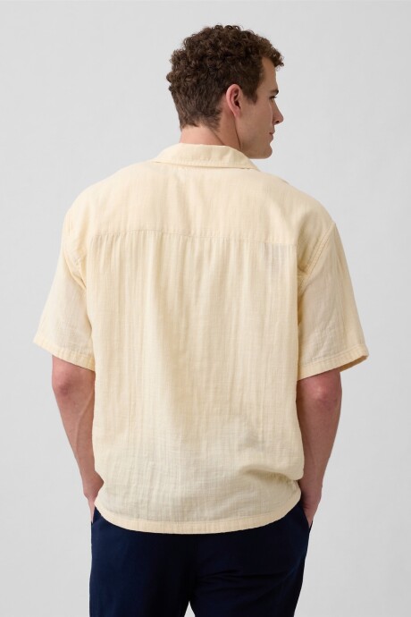 Camisa Manga Corta Hombre Light Cream