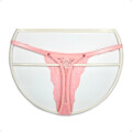 Tanga Colaless Ajustable De Encaje Rosa Talla L-XL