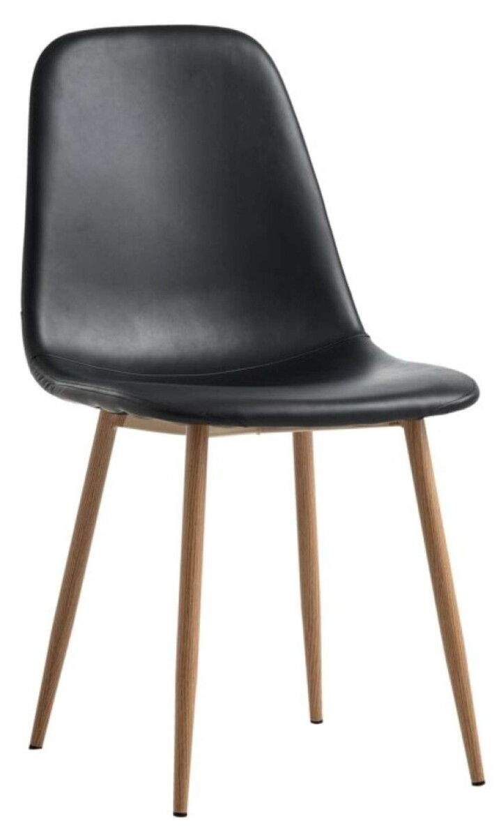 Silla De Comedor Jonstrup Polipiel - Negro 