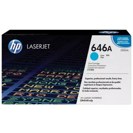HP TONER CF031A CYAN 4540 12.500 COPIAS CP 2556