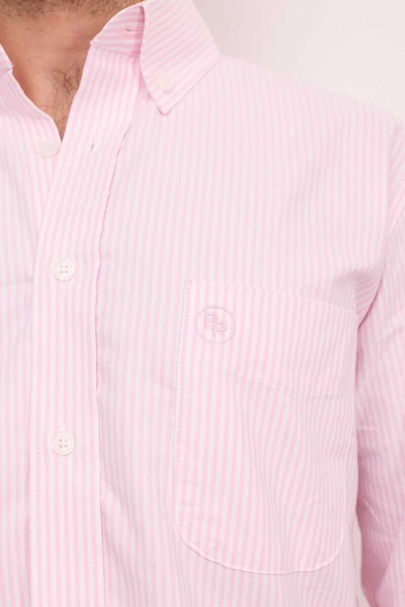 Camisa Oxford Rayada Brixton Rosada