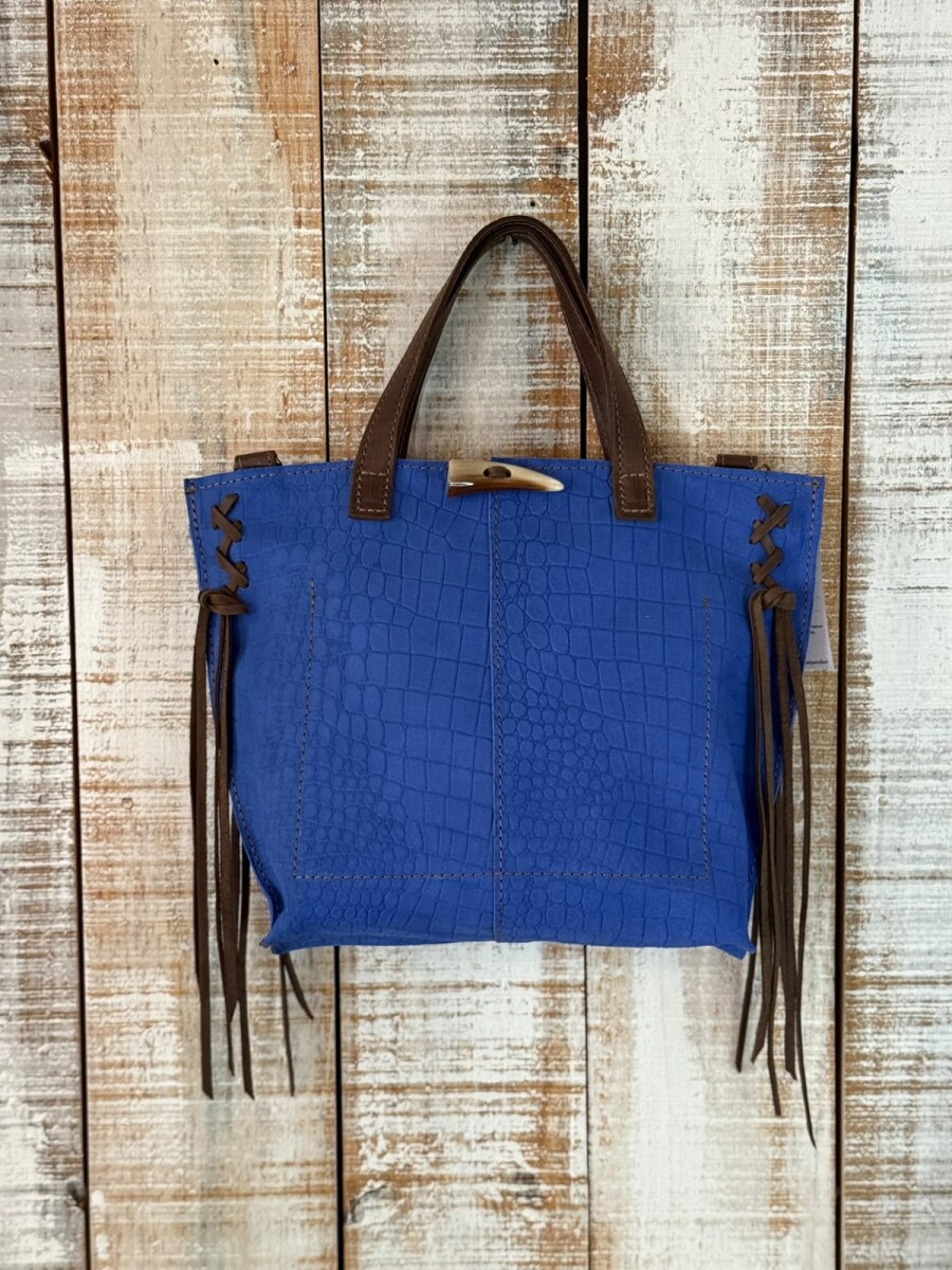 Cartera Texas Medium - Azul Croco 